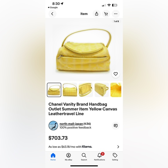 Chanel CC Travel Line Nylon Sport Makeup Vanity Toiletry Top Handle Purse Bag - Picture 15 of 15